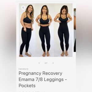 emamaco Postpartum Recovery 7/8 Pocket Leggings